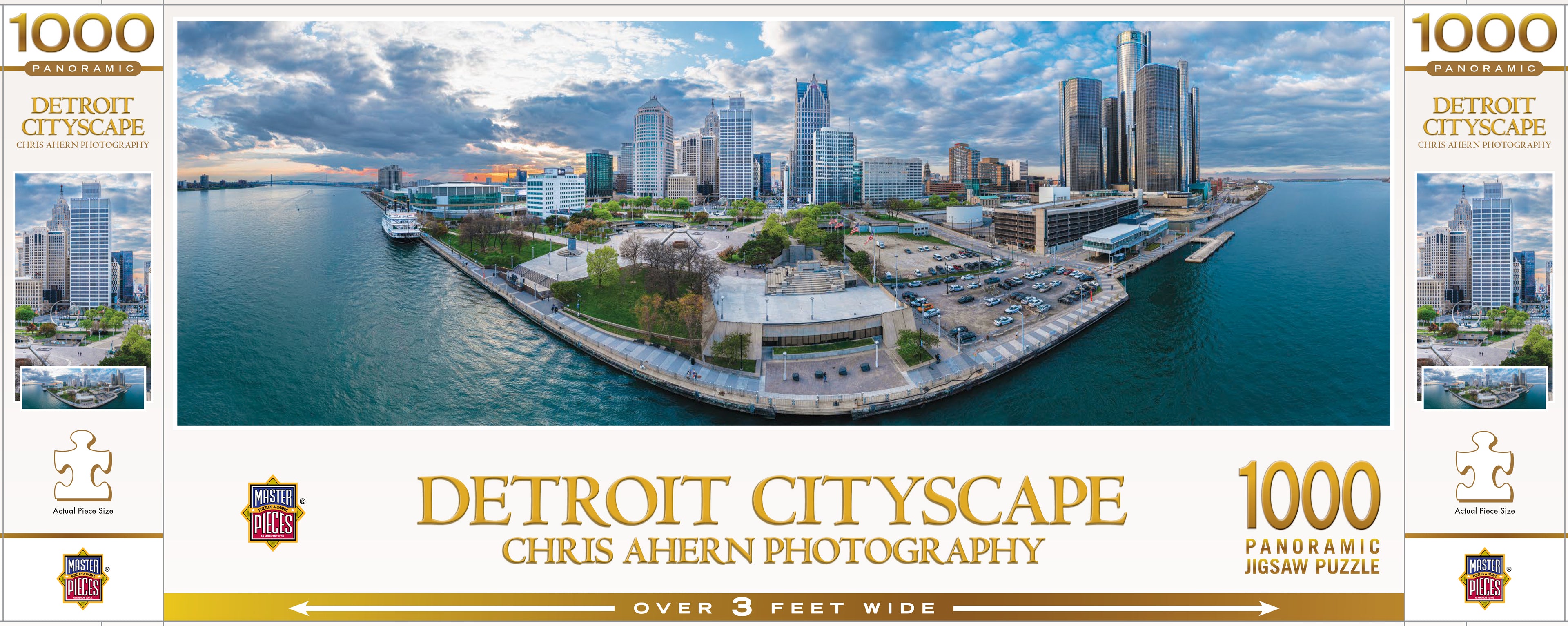 Detroit Cityscape Panoramic Puzzle (1000 pieces)