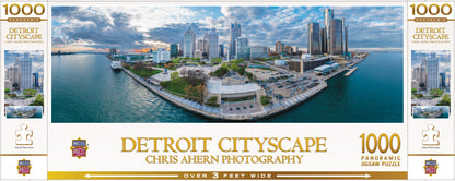 Detroit Cityscape Panoramic Puzzle – 1000 Pieces
