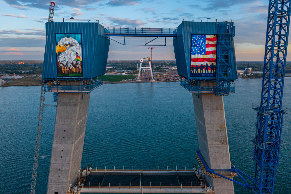 Gordie Howe International Bridge photographic artwork by Chris Ahern Photography