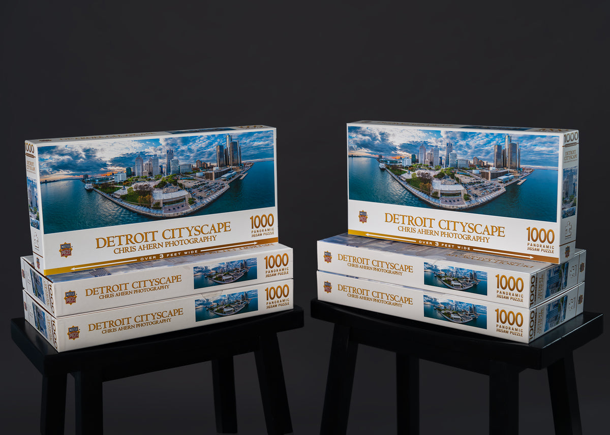 Detroit Cityscape Panoramic Puzzle – 1000 Pieces