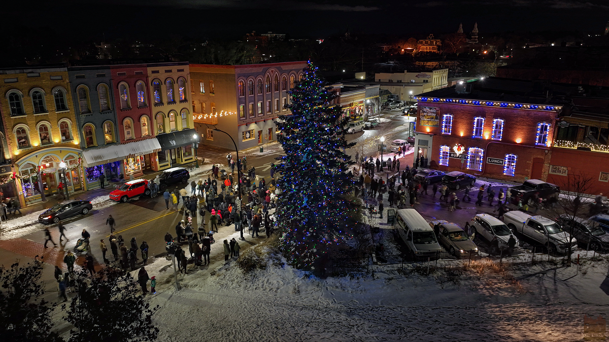 Ypsilanti Tree Lighting photographic artwork by Chris Ahern Photography